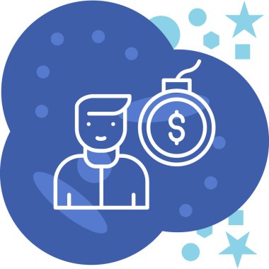 Para için. Web simgesi basit illüstrasyon