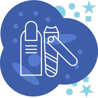 beyaz arka planda izole edilmiş köpük ikonlu çizgi spreyi ve kapağı. Bir kapak sol. Renkli taslak konsepti. vektör