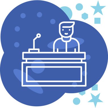 mikrofon simgesi ile ana hat biçiminde bir mikrofon