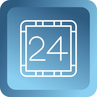 Tek mavi takvim simgesinin vektör illüstrasyonu