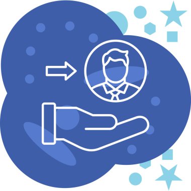 İş adamı simgesi, vektör illüstrasyonu