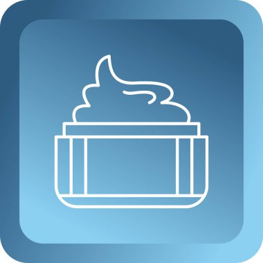 Krema. Web simgesi basit illüstrasyon