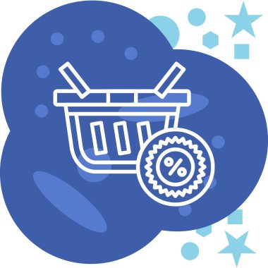 Alışveriş arabası ikon vektör illüstrasyonu