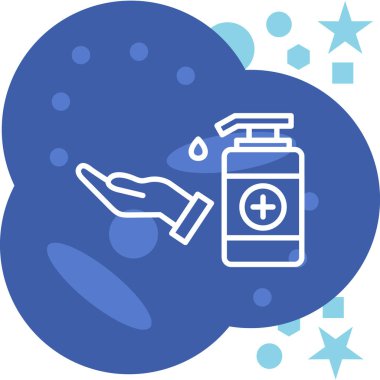 Taslak biçiminde antiseptik dezenfeksiyon simgesi