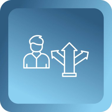 İnsan simgesi ve vektör konseptinin basit tasviri