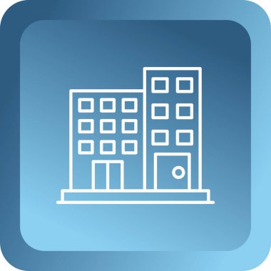 Bina simgesi. vektör illüstrasyonu