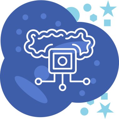 Bulut. Web simgesi basit illüstrasyon