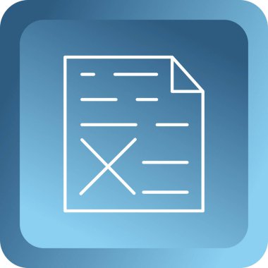 Kontrol listesi simgesi vektör illüstrasyonu