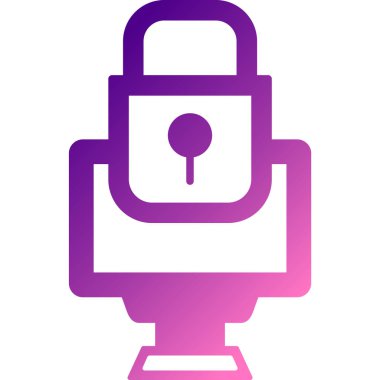lock icon, vector illustration simple design