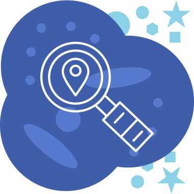 Harita konumu simgesi. Web tasarımı için harita konum vektör simgelerinin basit çizimi.