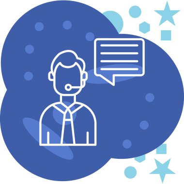 çağrı merkezi müşteri simgesi - taslak biçimi