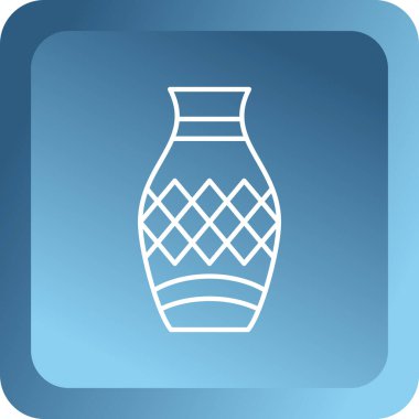 Basit vektör simgesi, vazonun çizimi