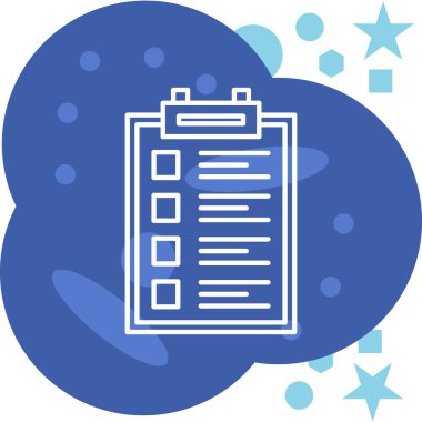 Kontrol listesi. Web simgesi basit illüstrasyon