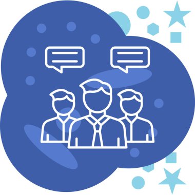 Konuş. Web simgesi basit illüstrasyon