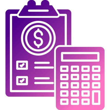 Hesap makineli mobil ödeme vektör simgesi kavramı