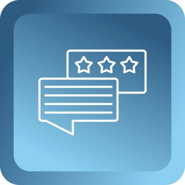 Web çizgisi simgesi, yorum için vektör illüstrasyonu