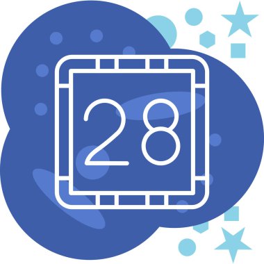 Takvim Tarihi simgesi, vektör illüstrasyonu