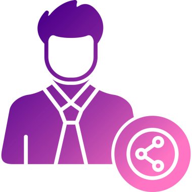 İş adamı. Web simgesi basit tasarım