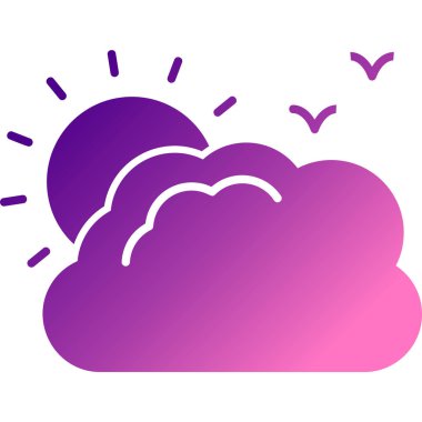 Bulut simgesi vektör illüstrasyonu