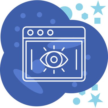 Web simgesi. Sanal Gerçekliğin Vektör illüstrasyonu