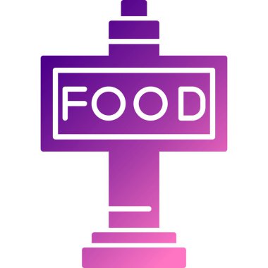 Beyaz arkaplandaki izole çizgi yiyecek simgesi, vektör illüstrasyonu