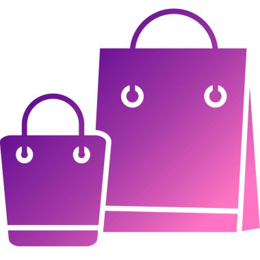 Alışveriş poşetleri simgesi, vektör, illüstrasyon