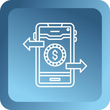 Cep telefonu simgesinin vektör illüstrasyonu