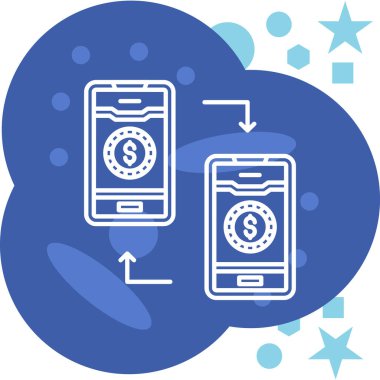 Cep telefonu. Web simgesi basit illüstrasyon