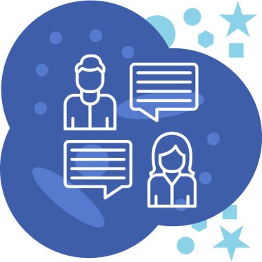 sohbet iletişim tartışması simgesi