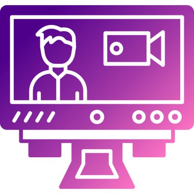 video oynatıcı simgesi basit illüstrasyon