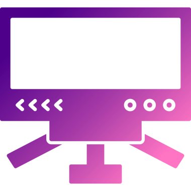 bilgisayar izleme simgesi, vektör illüstrasyonu