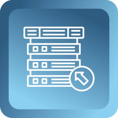 veritabanı. Web simgesi basit illüstrasyon