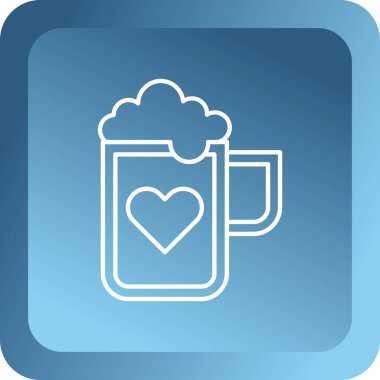 bira bardağı simgesi, vektör çizimi tasarımı