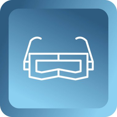 gözlük simgesi, vektör illüstrasyonu