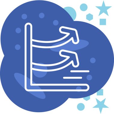 Amerika Birleşik Devletleri simgesinin bir haritasının vektör çizimi