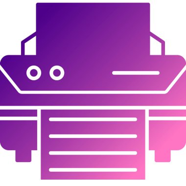 Yazıcı simgesi vektör illüstrasyonu