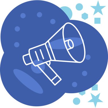 Megafon. Web simgesi basit illüstrasyon