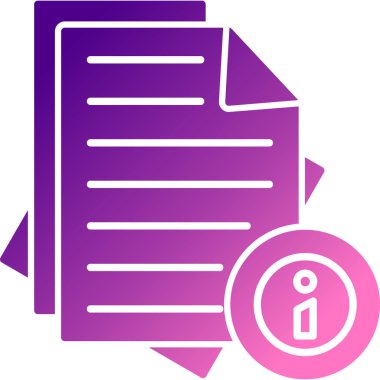 Belge. Web simgesi basit illüstrasyon