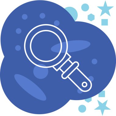 Mavi ve beyaz arkaplanın modern bir simgesinin vektör çizimi