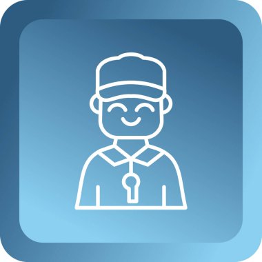 Doktor. Web simgesi basit illüstrasyon