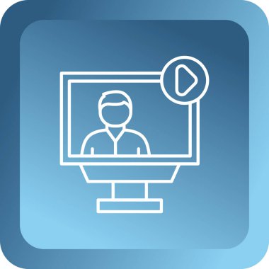 Bir dizüstü bilgisayarın izleyici biçimindeki vektör simgesi