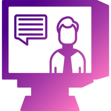 Konuş. Web simgesi basit illüstrasyon