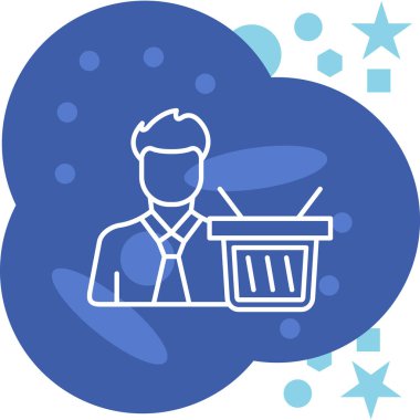 Alışveriş. Web simgesi basit illüstrasyon