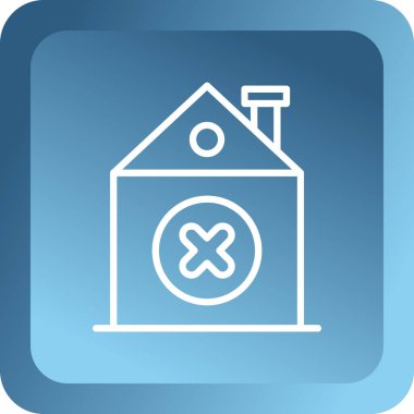 Alarm saat simgesine sahip mavi akıllı ev beyaz arkaplanda izole edilmiş. Ev kontrol sistemi. vektör illüstrasyonu.