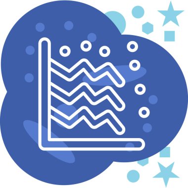 Düz dizaynlı mavi ve beyaz bulutların vektör çizimi