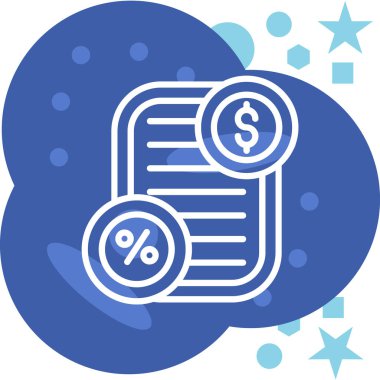 Dolar ve indirim simgesinin vektör illüstrasyonu. para simgesi