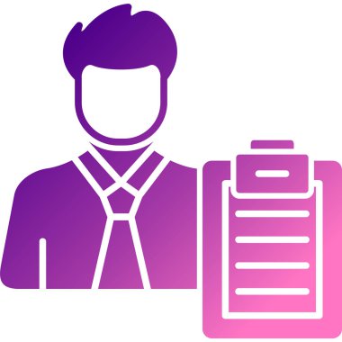 İş adamı simgesi vektör illüstrasyonu