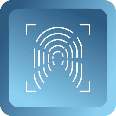 Parmak baskı vektör simgesi