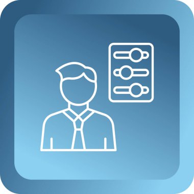 İş adamı simgesi, vektör illüstrasyonu