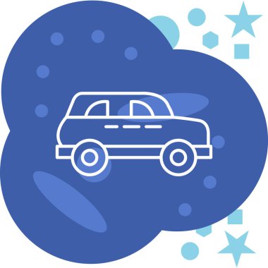 - Araba. Web simgesi basit illüstrasyon